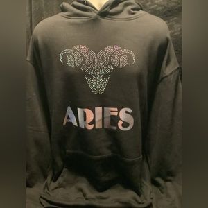 Aries bling zodiac hoodies
